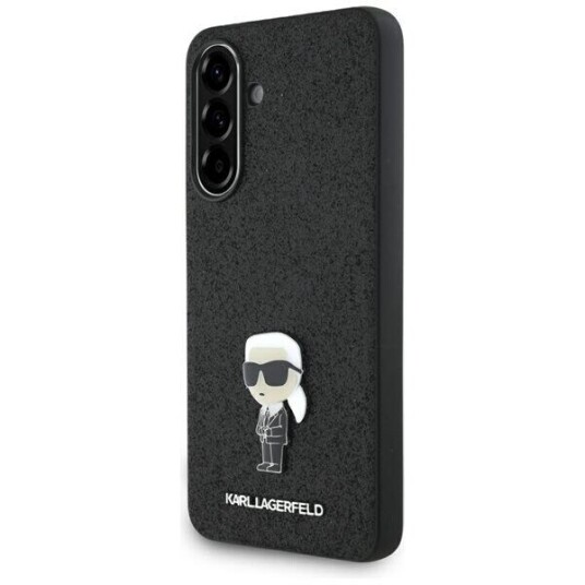 Karl Lagerfeld Samsung Galaxy A36 Fixed Glitter Metal Ikonik deksel Svart