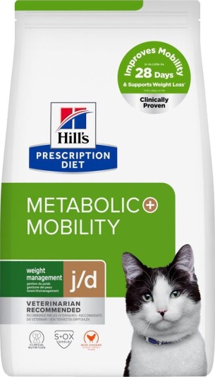 Hill's Prescription Diet j/d Metabolic + Mobility Kattemat med kylling - Sparpakke 2 x 3 kg