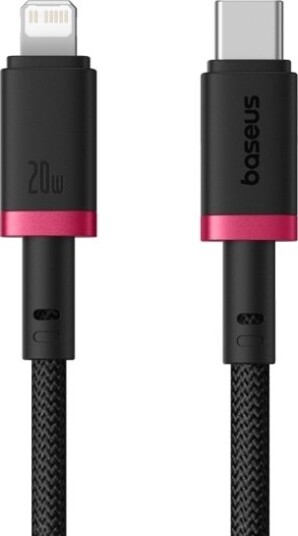 Baseus P10377800u01 01 1 M Lightning Usb C Hankjønn Hankjønn Svart Rød