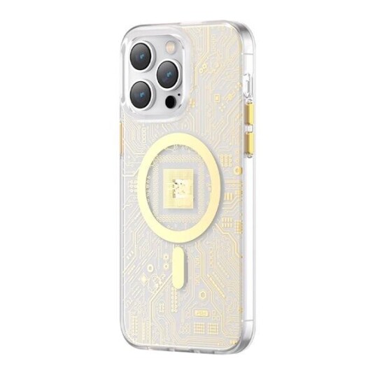 Kingxbar Kingxbar Pqy Geek Series Magnetisk Deksel Til Iphone 14 Plus Magsafe Gull