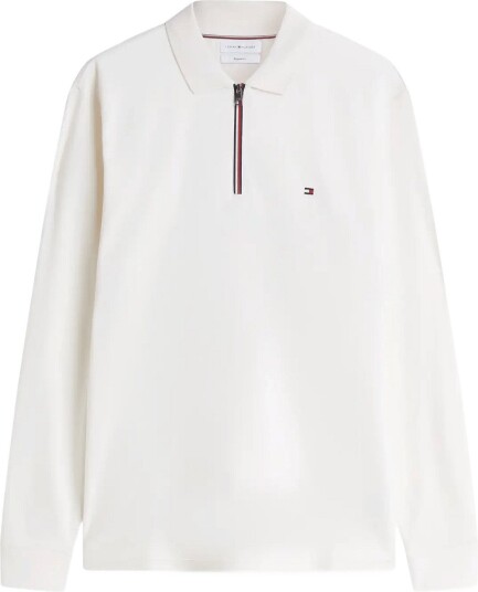 Tommy Hilfiger L/S Liquid Cotton Zip Reg IVORY PETAL L