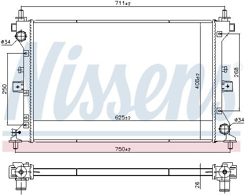 Radiator NISSENS 606383