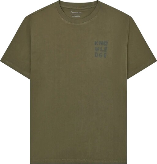 Knowledge Cotton Apparel | Chest Print T Shirt | L