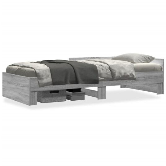  Sengeramme grå sonoma 90x190 cm konstruert tre 8721102822063