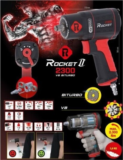 KS Tools 512.0002 Slagskrutrekker Trykkluftdrevet KS Tools 512.0002 Slagskrutrekker Trykkluftdrevet