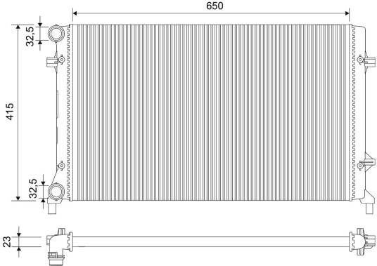 VALEO 701789 Radiator motorkjøling