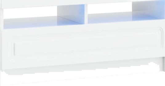 vidaXL LED TV skap Høgglans hvit Konstruert tre