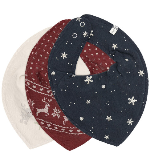 Pippi New Maroon Bandana Stoff Smekke Uni Aop 3 Pack