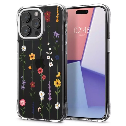 Cyrill iPhone 15 Pro Max Cyrill Cecile Plast Deksel m. Stropp - Flower Garden
