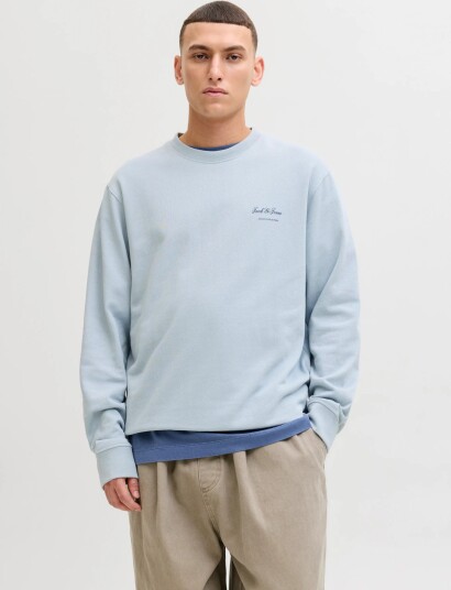 Jack & Jones Jjearchive Graphic Sweat Crew Neck Noos   Blue   XXL
