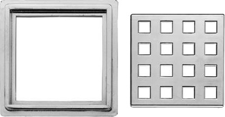 Purus Maxiflex Ramme/Rist I Syrefast Rustfrit Stål 100X100 Mm Beregnet For Maxiflex Mini Klinke Brusenicheafløbsskål Purus Maxiflex Ramme/Rist I Syrefast Rustfrit Stål 100X100 Mm Beregnet For Maxiflex Mini Klinke Brusenicheafløbsskål
