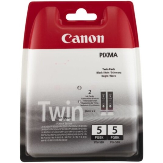 Canon 0628B025 Canon PGI-5BK Blekkpatron svart 2pk Canon 0628B025 Canon PGI-5BK Blekkpatron svart 2pk