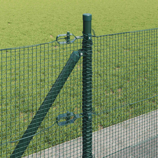 Sveiset trådgjerde med 13 flanged stenger Grønn 0.4x100 m Stål