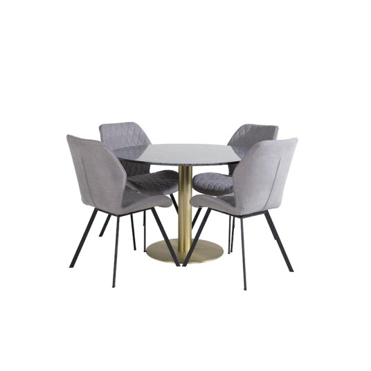 Venture Home Spisegruppe Venture Home Estelle med 4 Geneva Stoler Polyester GR20458