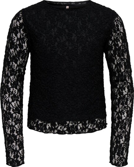 Kids Only Kogleika Ls Lace Top Jrs Noos Black 146 152