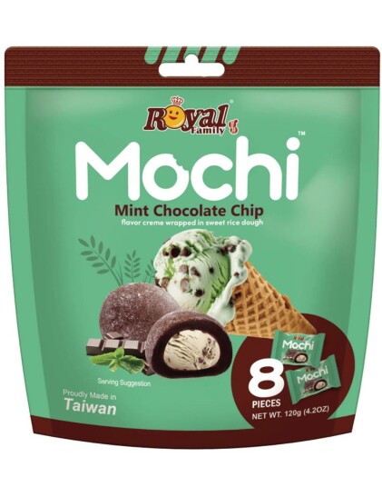 Royal Family Mochi Mint Chocolate Chip Mochi med Mintsjokolade 120 gram Taiwan