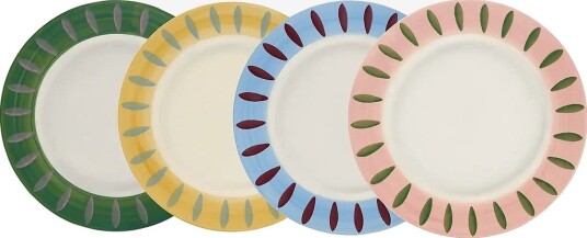 Anna + Nina Dreamy Breakfast Plate Set Of 4   MULTICOLOR   ONZE SIZE