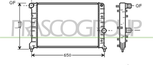PRASCO AA210R003 Radiator motorkjøling