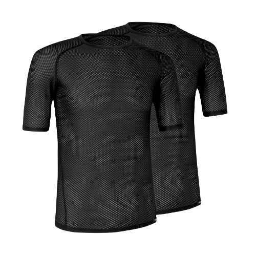 GripGrab Ultralight Mesh svettetrøye kortermet svart 2 Pack