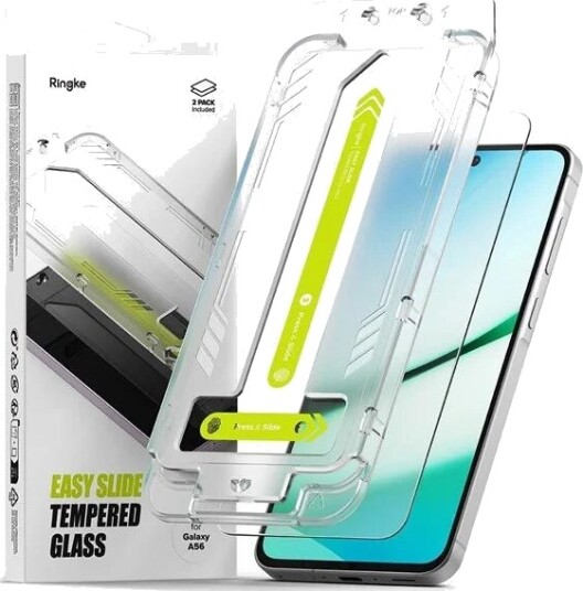 Ringke Easy Slide 2-pack Tempered Glass for Samsung Galaxy A56 5G Clear