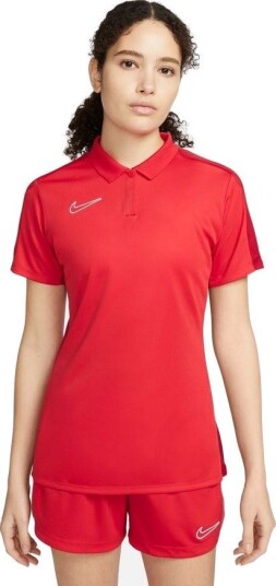 Nike Polo Dri FIT Academy 23   Rød/Rød/Hvit Kvinner størrelse Large