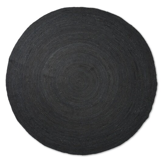 ferm LIVING Eternal juteteppe rund large Black