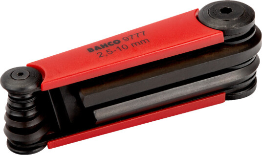Bahco Unbrako 7-delt Foldssett HEX 2,5-10 mm med Holdere
