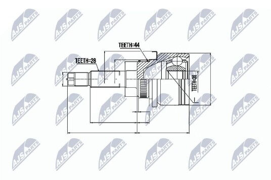 Nty Drivknute drivaksel NTY NPZ MZ 040