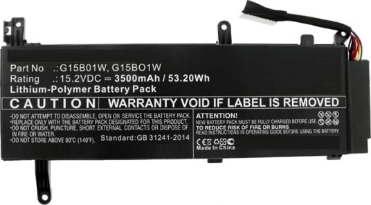 Coreparts Batteri Li-Pol 3500 Mah 53,2 Wh Sort MBXTAB-BA144