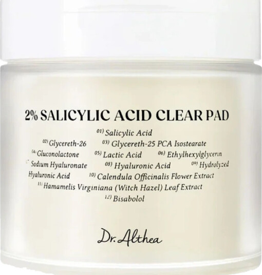 Dr. Althea 2% Salicylic Acid Clear Pads 60 pieces