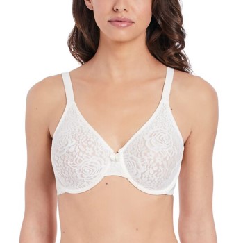 Wacoal BH Halo Lace Underwire Bra Benhvit C 70 Dame