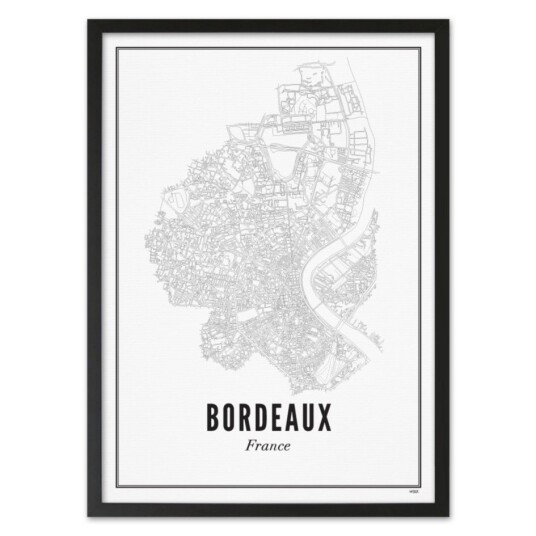 Plakat vinregion Bordeaux 40x50 cm Plakat vinregion Bordeaux 40x50 cm