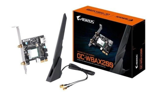 GIGABYTE GC-WBAX200 Wireless Network Adapter PCIe WIFI 6 AX200 Bluetooth 5.1