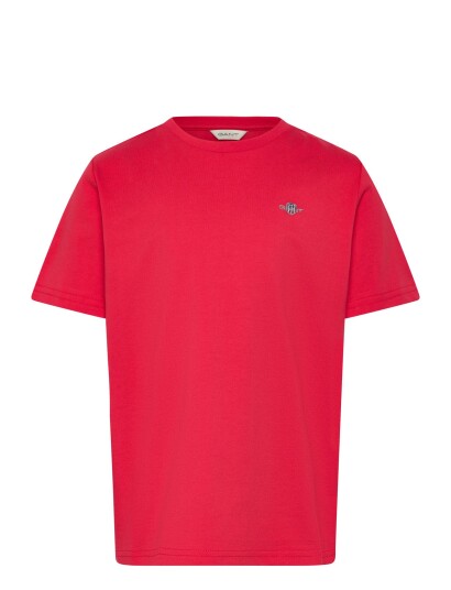 Gant Kids Shield Ss T Shirt Red 128 Gant Kids Shield Ss T Shirt Red 128
