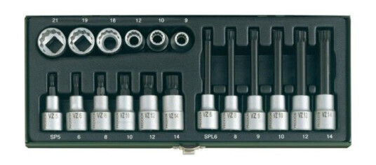 Proxxon Industrial Topnøgle-Bit-Sæt 1/2 (12,5 Mm) 18 Dele 23 296