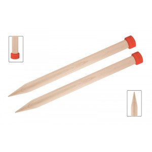 KnitPro Jumbo Birch Strikkepinner / Genserpinner Bjørk 40cm 25,00mm /