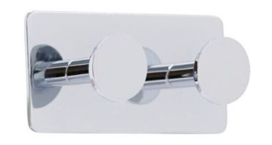 BESLAG DESIGN BASE 210 WALL HOOK POLISHED CHROME 2 HOOKS 61412-21