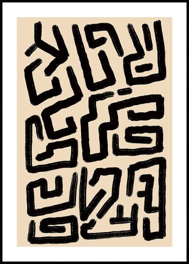 Posterbox Abstract Maze Lines Plakat Plakat / 70x100cm