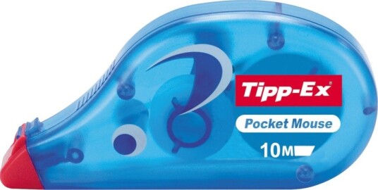 Tipp-Ex Pocket Mouse - Retterulle - 4.2 Mm X 10 M - Transparent Blå (En Pakke 10)