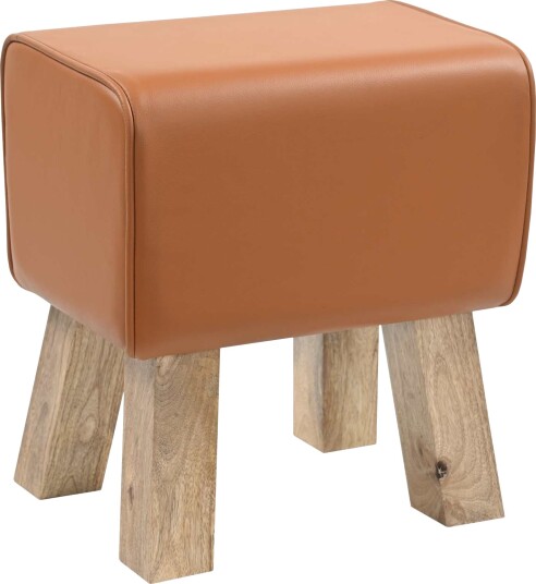 vidaXL benk 40 x 30 x 45 cm Ekte Lær Brun
