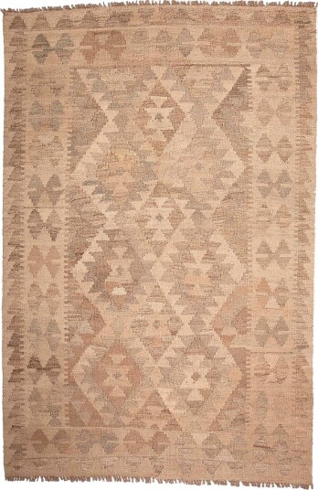 Bargi   Woolcarpet Kilim Raw Natural 100x153 cm   Grå