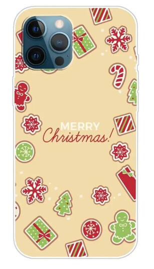 INCOVER iPhone 15 Pro Fleksibelt Plast Jul Deksel - Merry Christmas - Juleklistremerker
