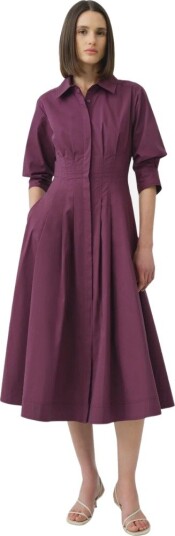 Simkhai Jazz pintuck midi dress M rød dame