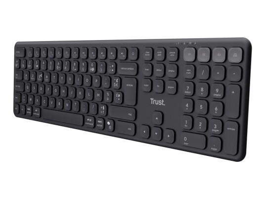 Trust Vaiya Tastatur Multi Enhet Full Size Trådløs 2.4 Ghz Qwerty USA Svart 25511 Trust Vaiya Tastatur Multi Enhet Full Size Trådløs 2.4 Ghz Qwerty USA Svart 25511