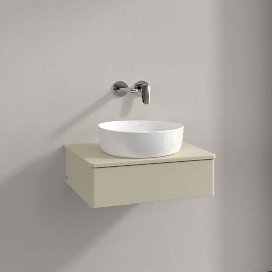 Villeroy & Boch Antao Servantskap med 1 skuff 60x50x19 cm m/lys Grå Matt