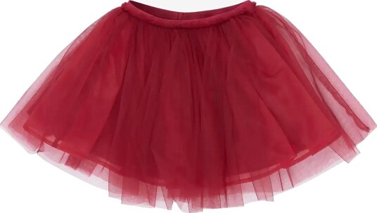 THE NEW SIBLINGS Tnstrosette Mesh Skirt - RIO RED TN - 80
