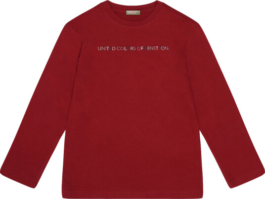 United Colors of Benetton T Shirt L/S Red 150 United Colors of Benetton T Shirt L/S Red 150