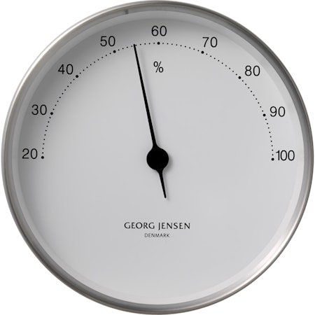 Henning Koppel Hygrometer 10cm Stål/Hvit