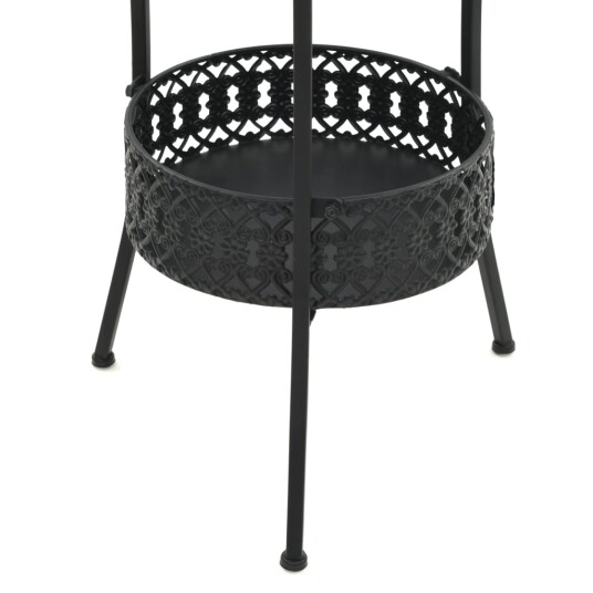 vidaXL Bistrobord svart 40x70 cm metall