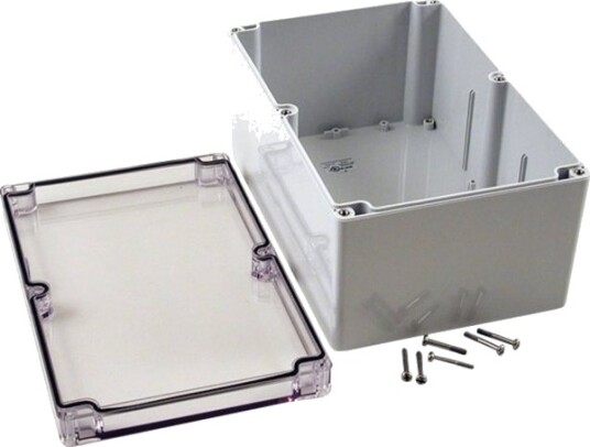 Hammond Electronics 1554Vb2gycl Universalskap 240 X 160 X 120 Polykarbonat Grå Klar 1 Stk